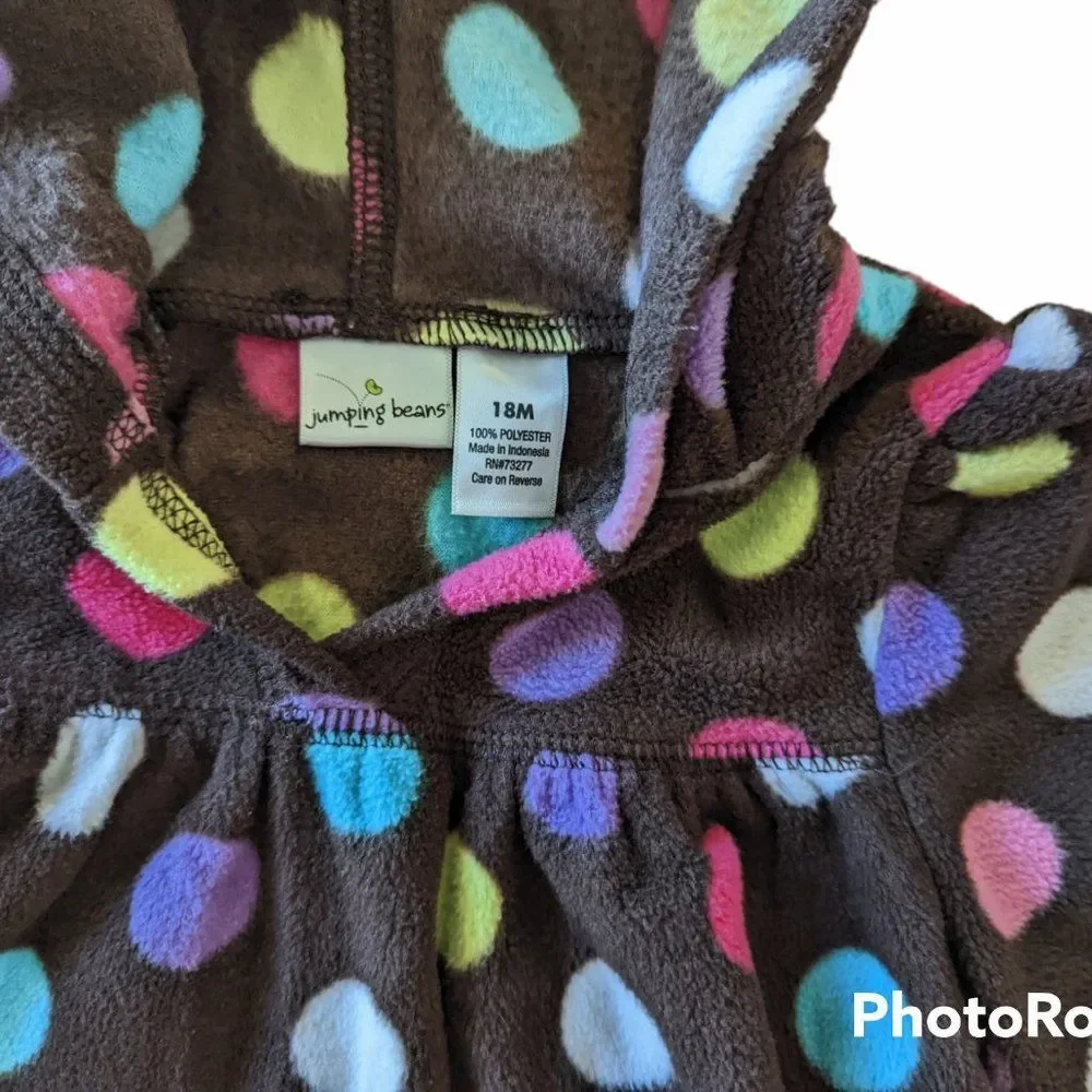 Baby Girl Bodysuit & Fleece Coat Set, Size 9M & 18M